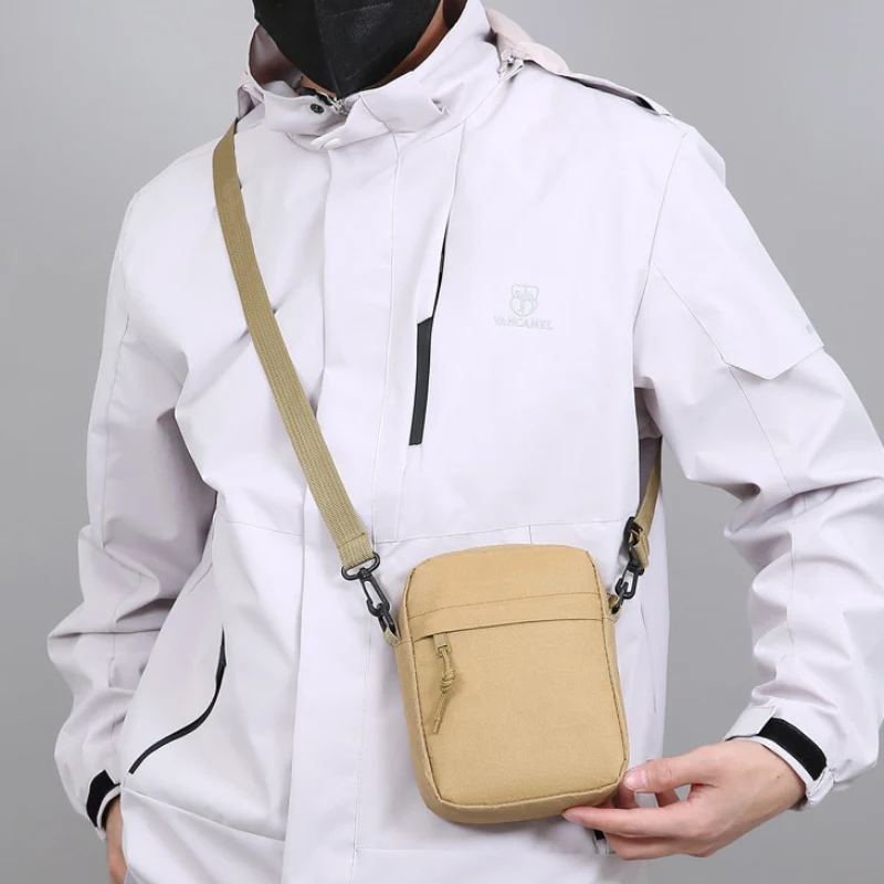 Men's Compact Textured Everyday Crossbody Bag - Image 4